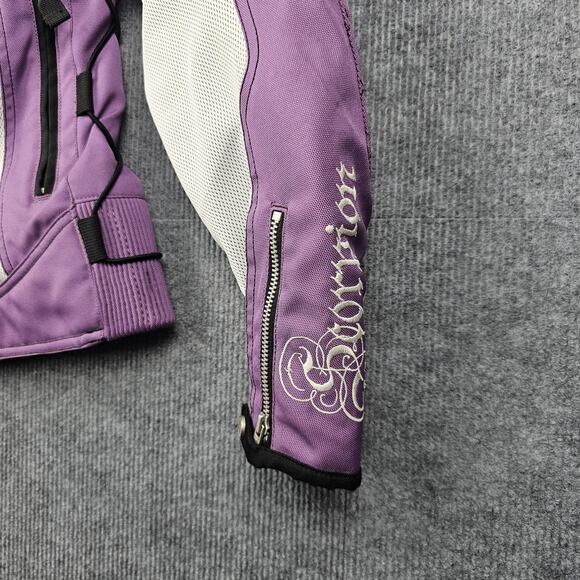 Scorpion EXO Motorcycle Jacket Womens Large Purple Armored Removable Liner Biker - Picture 2 of 10
